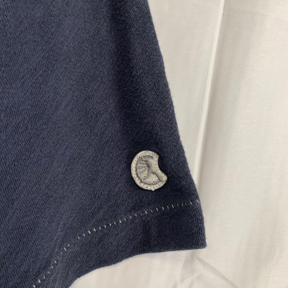 Todd Snyder x Champion T-Shirt Mens L Navy Blue Graphic Logo Slub Cotton Canada - Picture 4 of 10